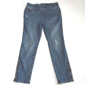 Chicos Women’s Jeans 0.5 (6) Pull on Jegging Ankle